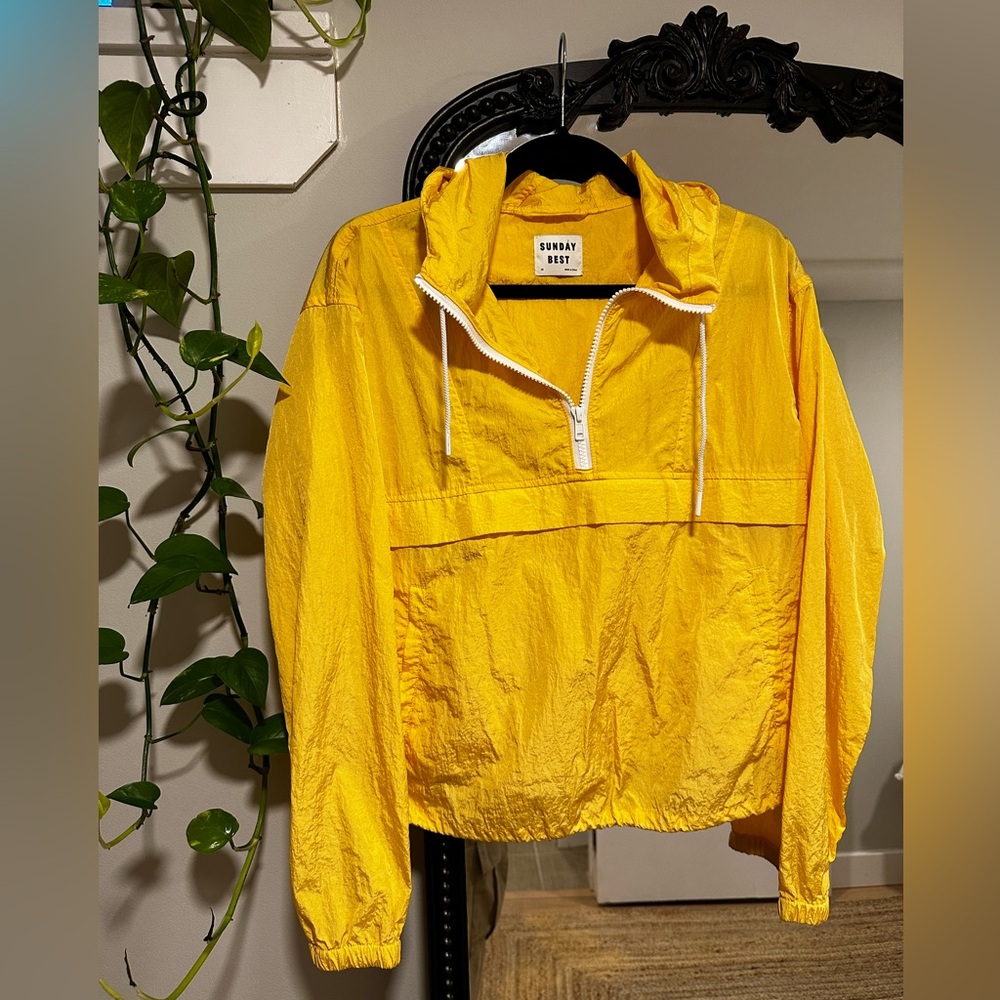 NWOT Sunday Best Jasmine Half-Zip Hooded Windbreaker Jacket (Size XS)
